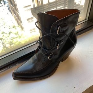 Genuine Coach Black Leather Booties